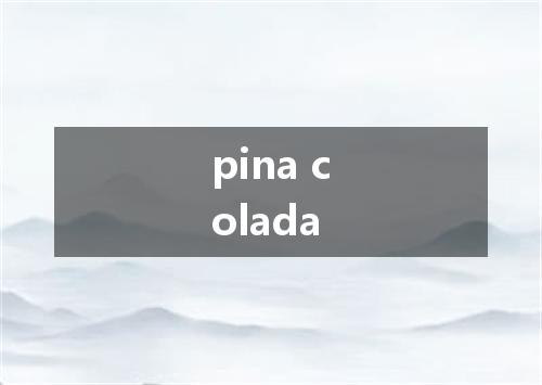 pina colada是什么意思