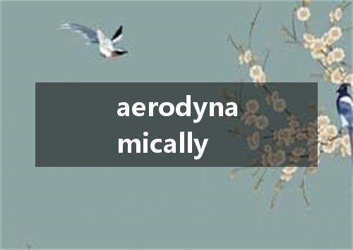 aerodynamically是什么意思
