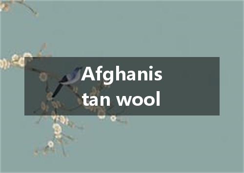 Afghanistan wool是什么意思