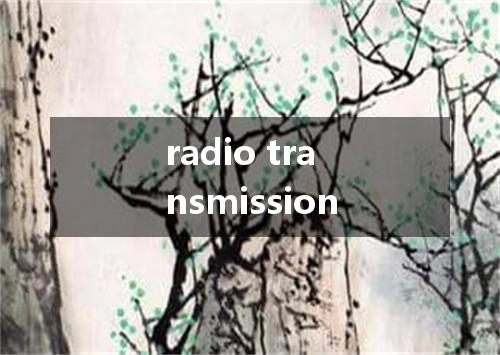 radio transmission是什么意思