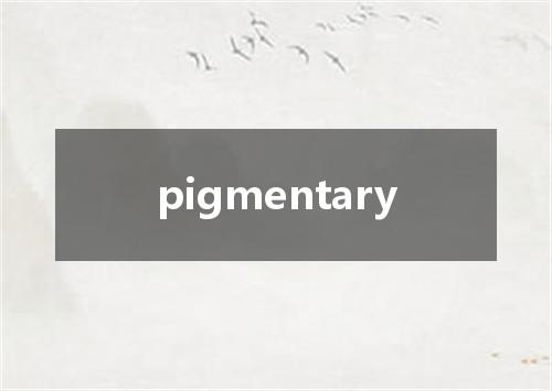 pigmentary是什么意思