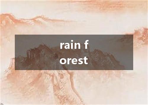 rain forest是什么意思