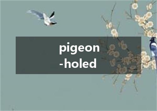 pigeon-holed是什么意思