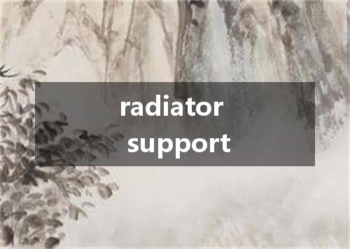 radiator support是什么意思