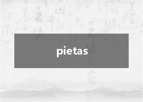 pietas是什么意思