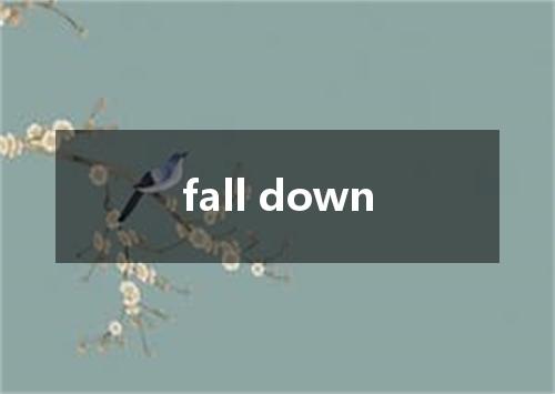 fall down是什么意思