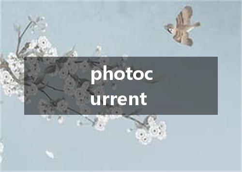 photocurrent是什么意思