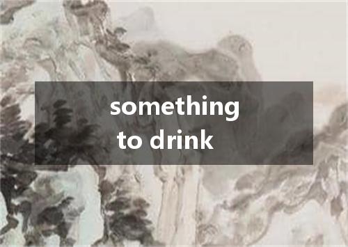 something to drink是什么意思