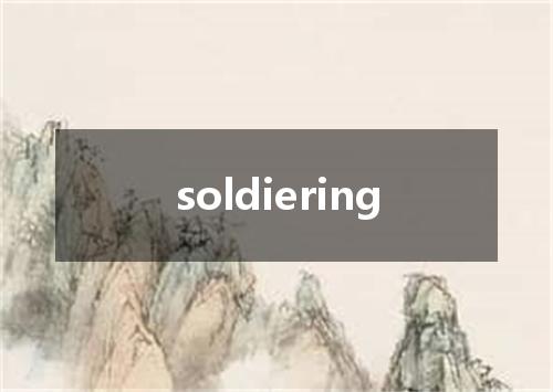 soldiering是什么意思