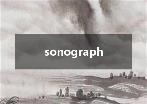 sonograph是什么意思