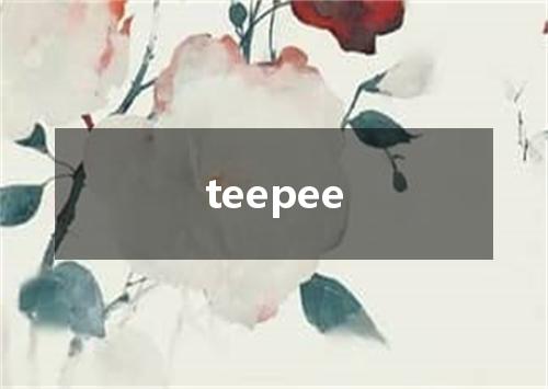 teepee是什么意思