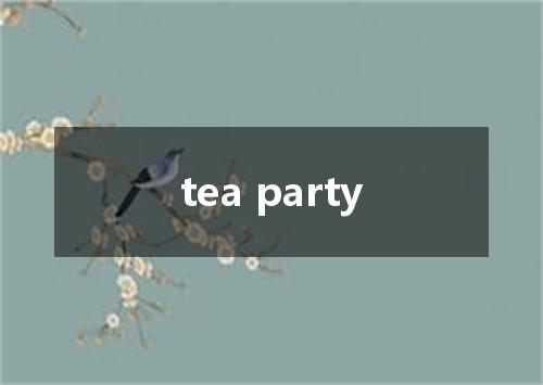 tea party是什么意思