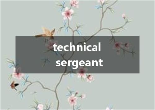 technical sergeant是什么意思