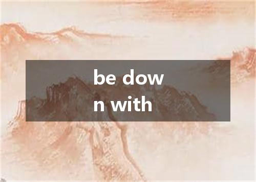 be down with是什么意思