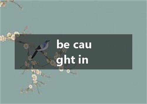 be caught in是什么意思