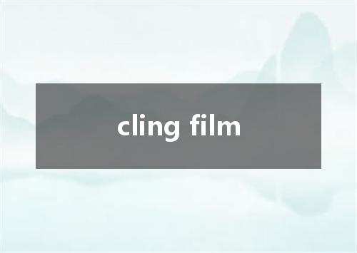 cling film是什么意思
