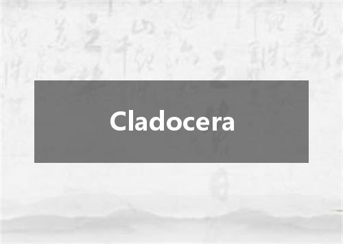 Cladocera是什么意思