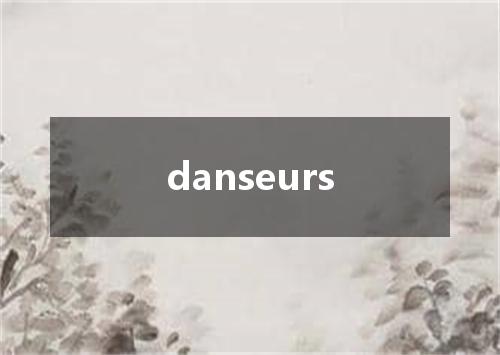 danseurs是什么意思
