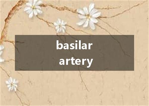 basilar artery是什么意思