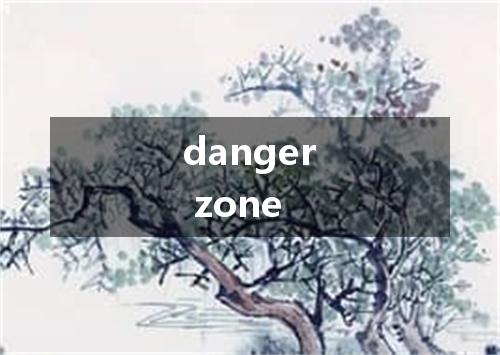 danger zone是什么意思