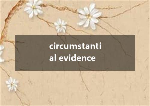 circumstantial evidence是什么意思
