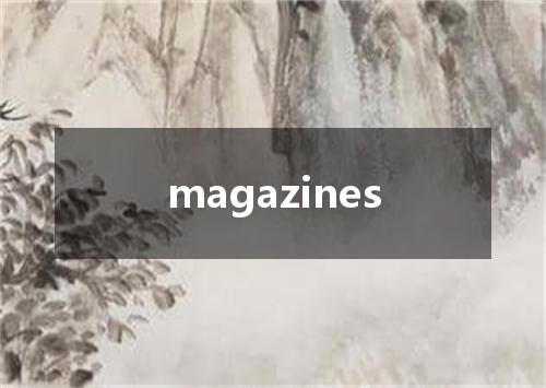 magazines是什么意思