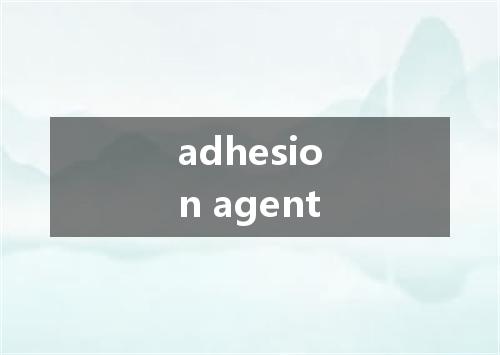 adhesion agent是什么意思