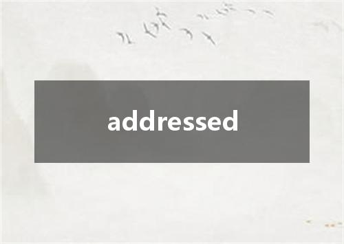 addressed是什么意思