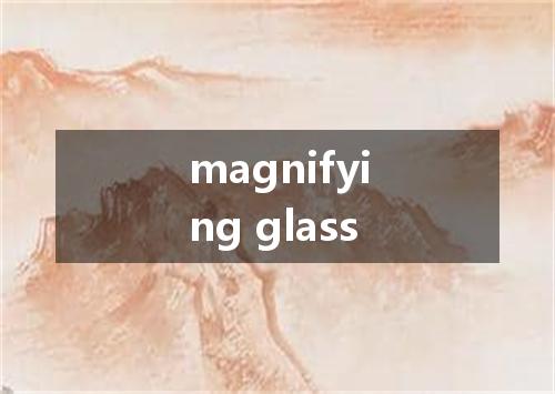 magnifying glass是什么意思
