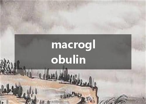 macroglobulin是什么意思