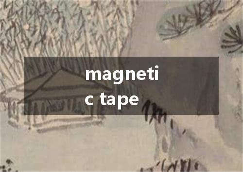 magnetic tape是什么意思