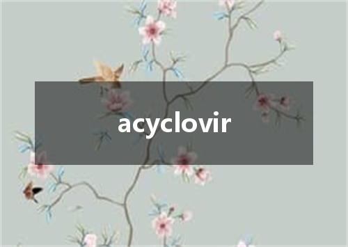 acyclovir是什么意思