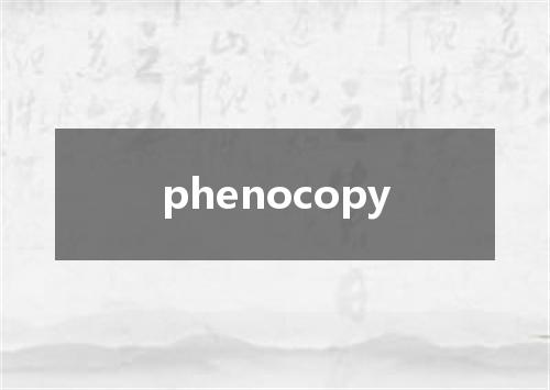 phenocopy是什么意思