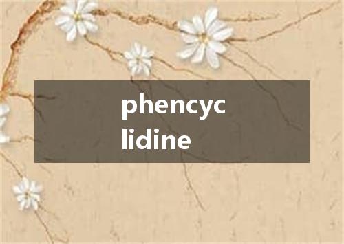 phencyclidine是什么意思