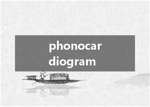 phonocardiogram是什么意思