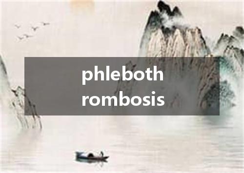 phlebothrombosis是什么意思