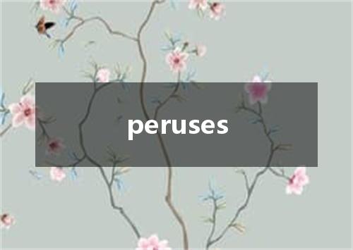 peruses是什么意思