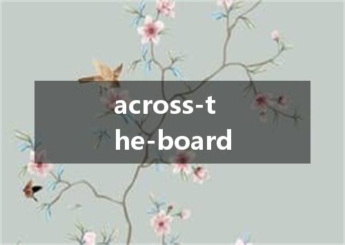 across-the-board是什么意思