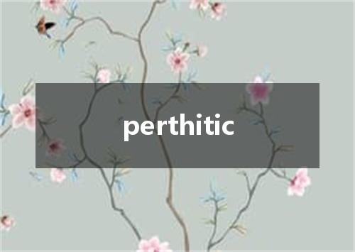 perthitic是什么意思