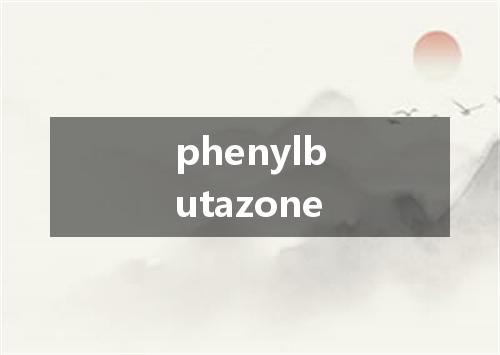 phenylbutazone是什么意思