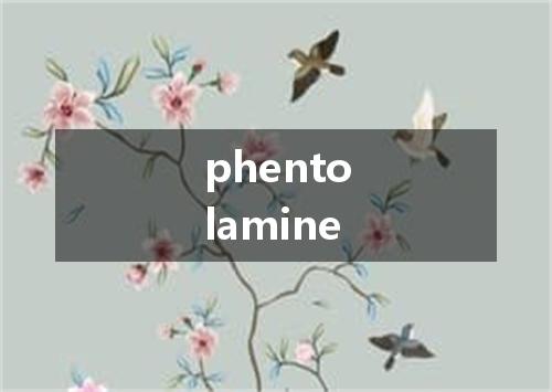 phentolamine是什么意思