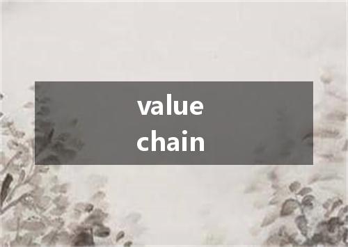 value chain是什么意思