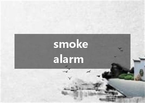 smoke alarm是什么意思