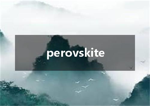 perovskite是什么意思