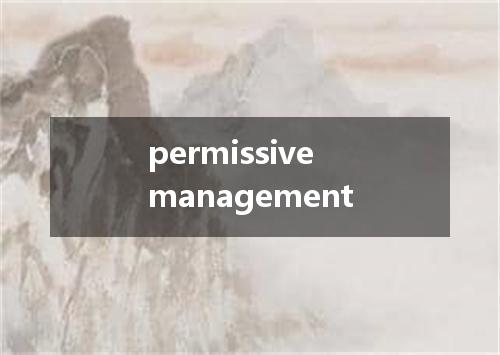 permissive management是什么意思