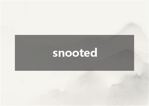 snooted是什么意思
