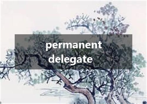 permanent delegate是什么意思