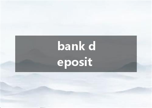 bank deposit是什么意思