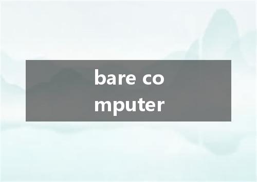 bare computer是什么意思