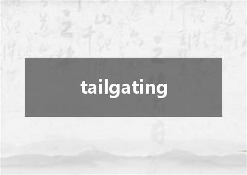 tailgating是什么意思